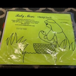 Vintage Baby Moses Bible teaching visual aid for kids story time Sunday school